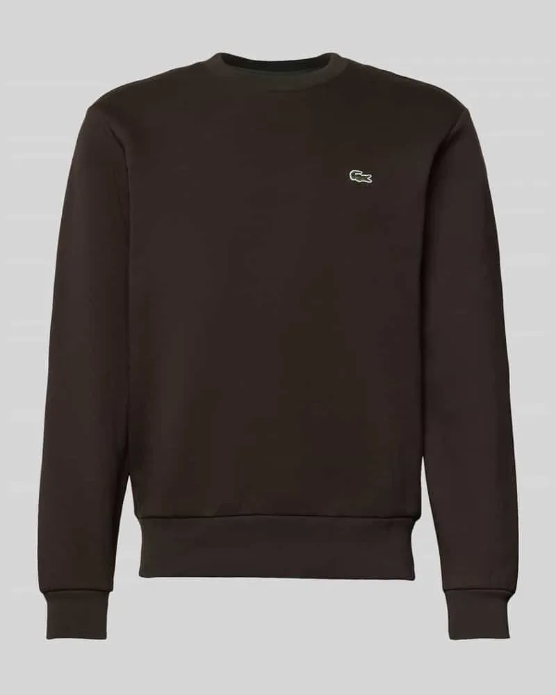 Lacoste Regular Fit Sweatshirt aus Baumwoll-Mix Dunkelbraun