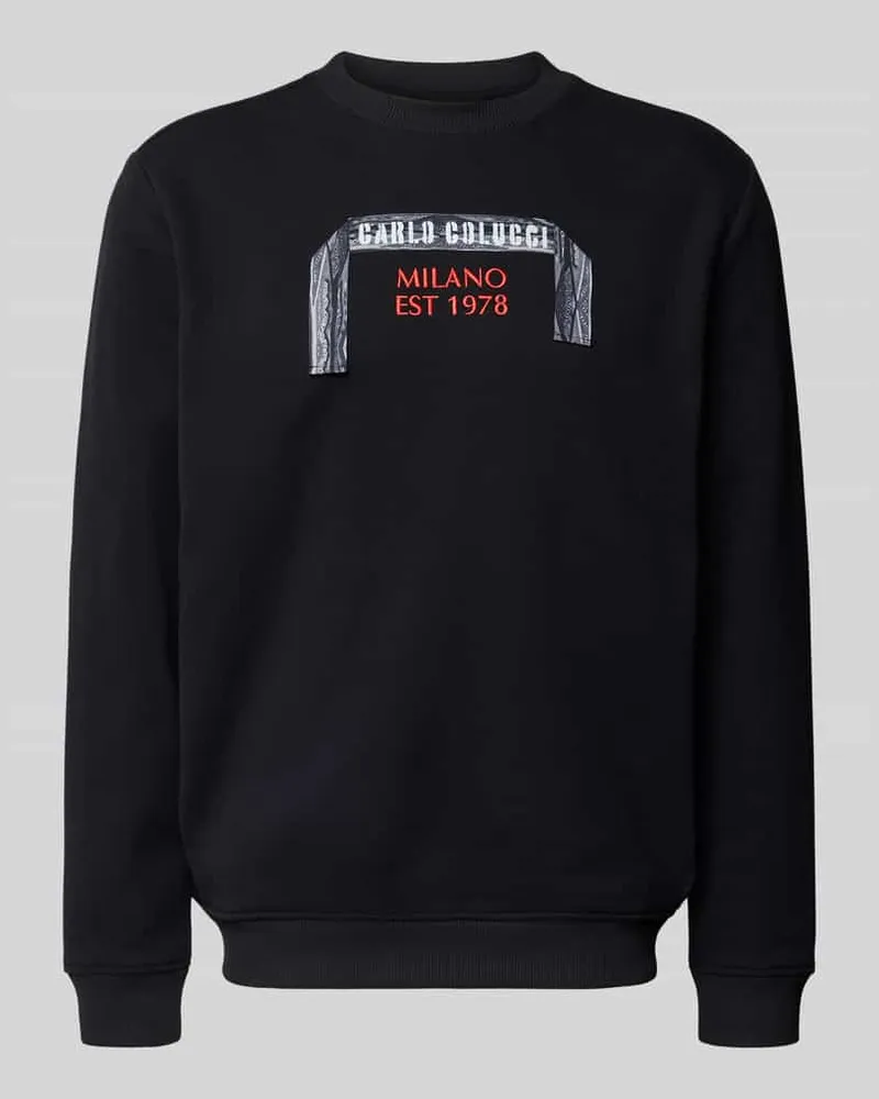 Carlo Colucci Sweatshirt mit Label-Detail Black