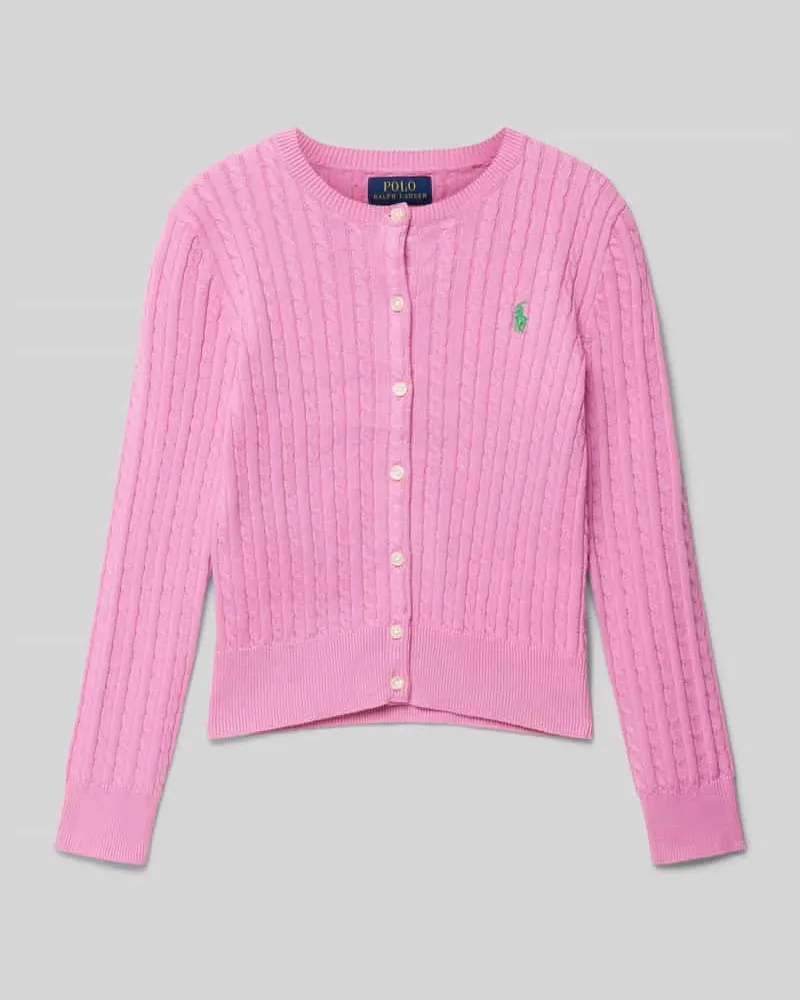 Ralph Lauren Cardigan mit Logo-Stitching Pink