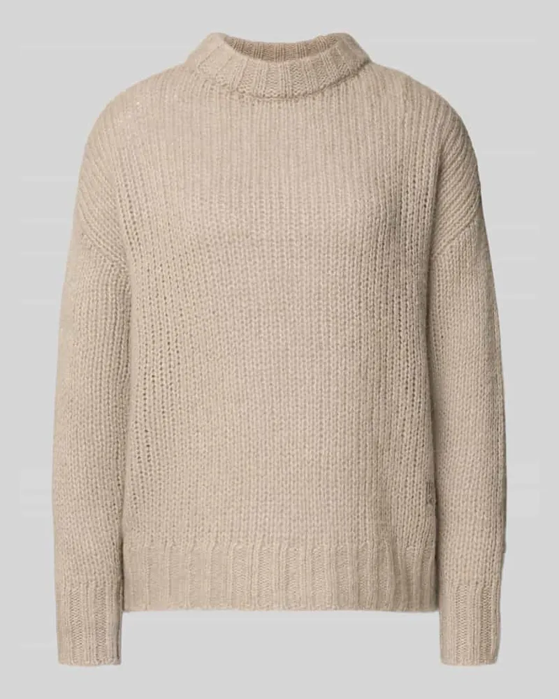 HUGO BOSS Oversized Strickpullover mit Alpaka-Anteil Modell 'SLOOSSY Sand