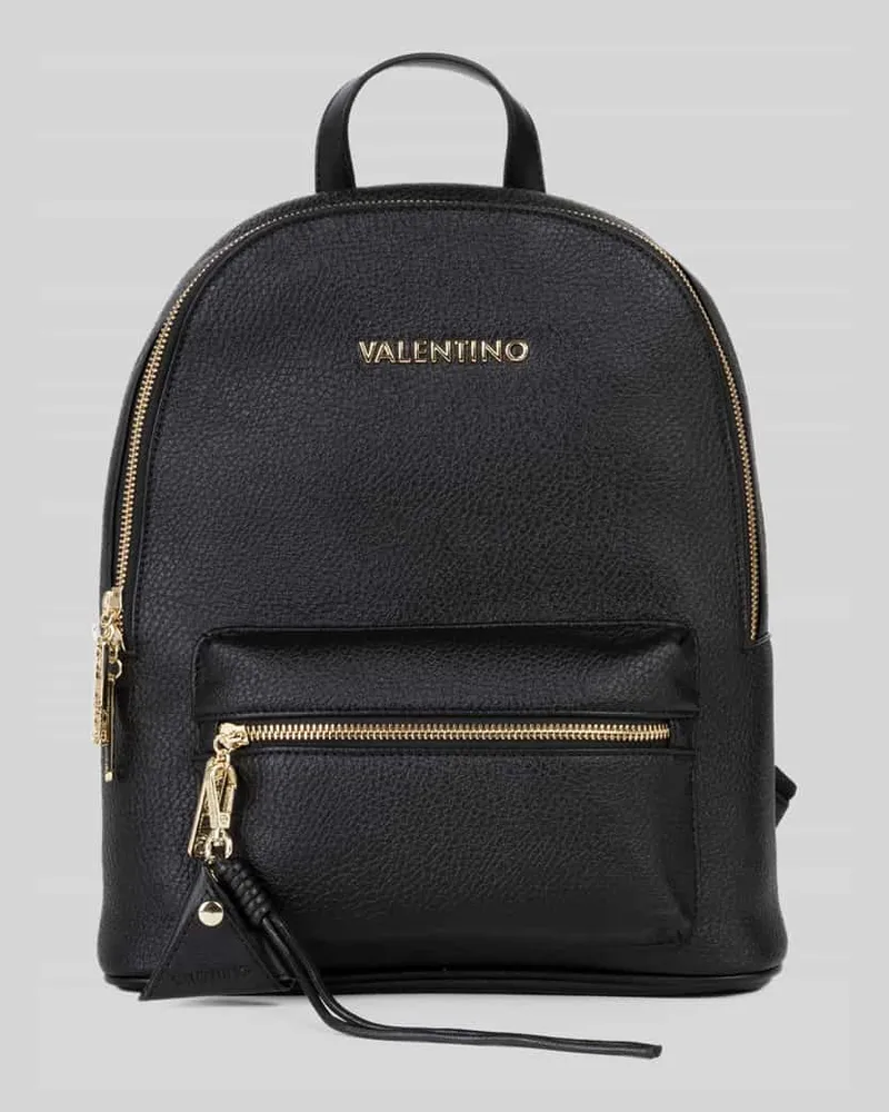 Valentino Bags Rucksack aus Kunstleder mit verstellbaren Schultergurten Black