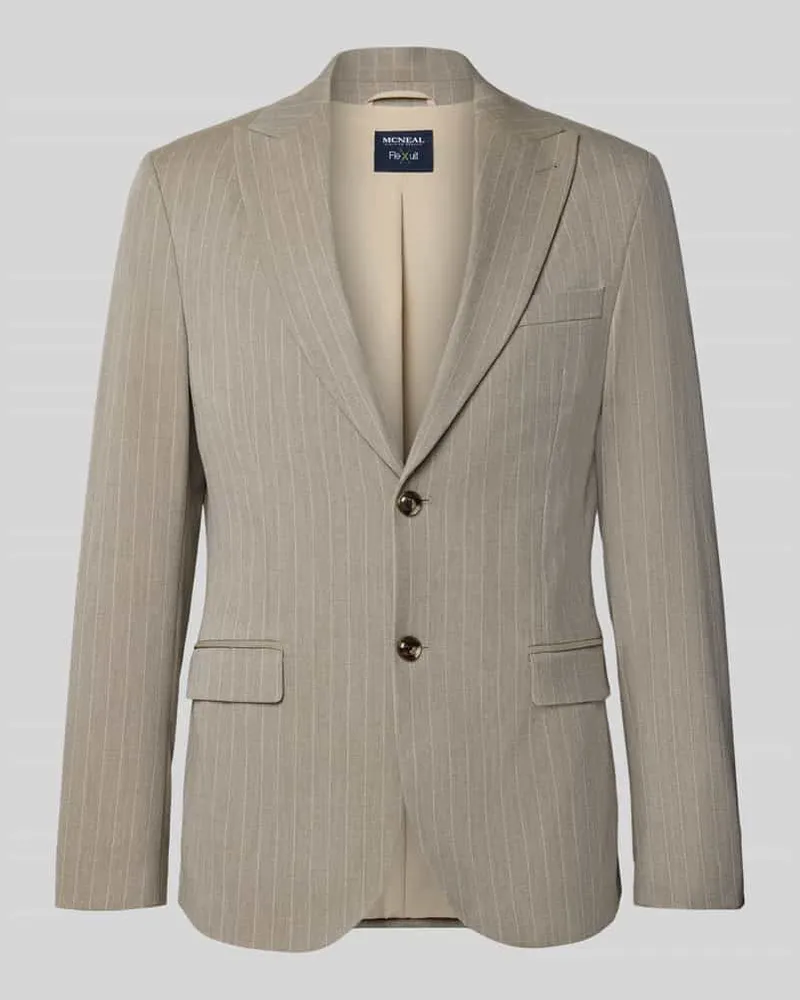 McNeal Slim Fit 2-Knopf-Sakko mit Pattentaschen Beige