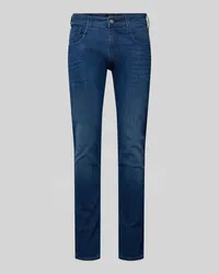 Replay Slim Fit Jeans im 5-Pocket-Design Modell 'ANBASS Jeansblau