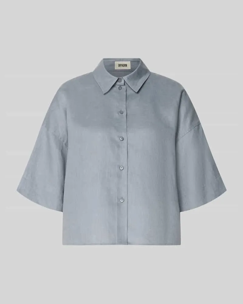 Drykorn Boxy Fit Leinenbluse Modell 'YARIKA Bleu