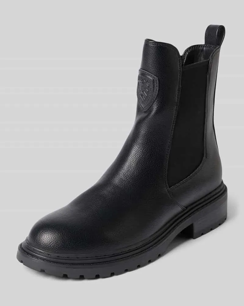 Blauer Stiefeletten mit elastischen Einsätzen Modell 'ELLIS Black