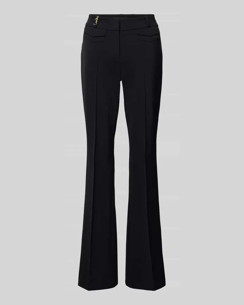 Cambio Bootcut Stoffhose mit Seitentaschen Black