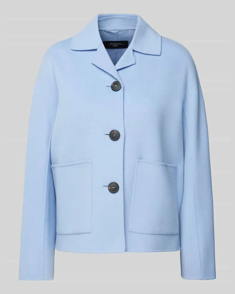 Max Mara Jacke mit aufgesetzten Taschen Modell 'SALE Hellblau
