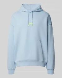 HUGO BOSS Hoodie mit Rückenprint Modell 'Dreezes Hellblau