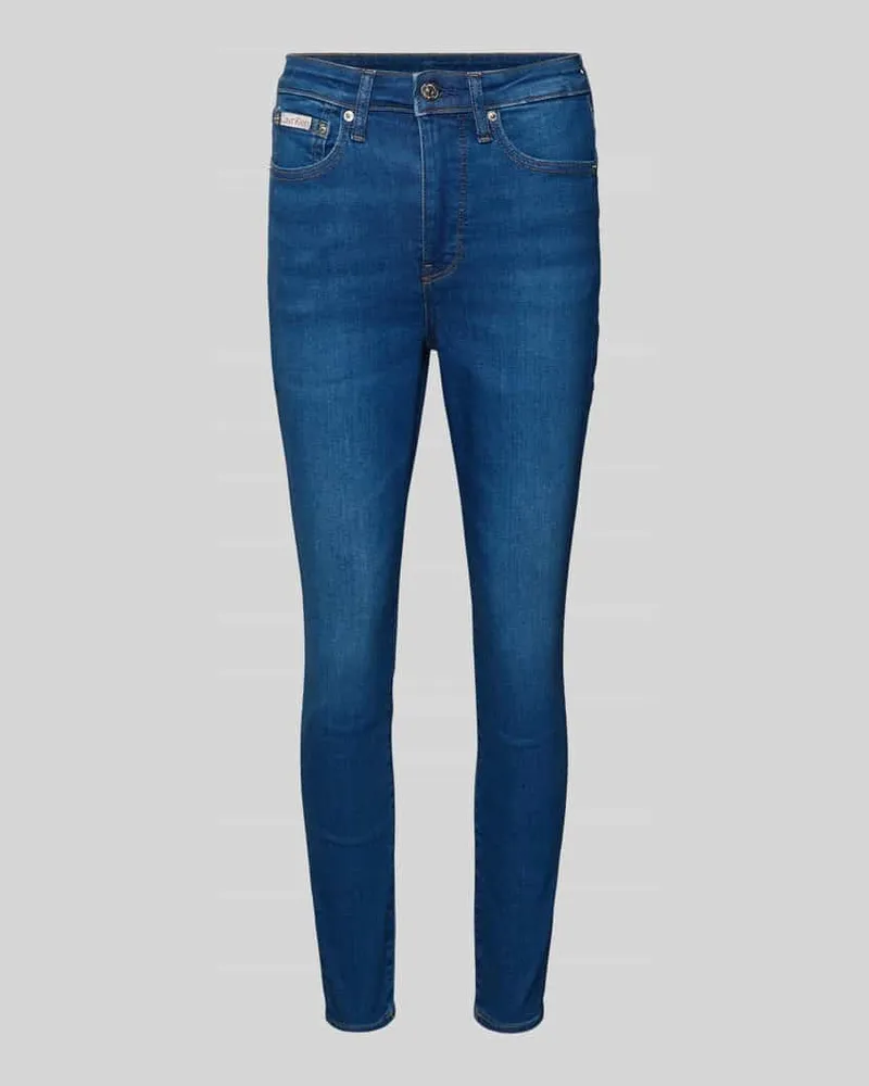 Calvin Klein Skinny Fit Jeans aus Baumwoll-Mix Jeansblau