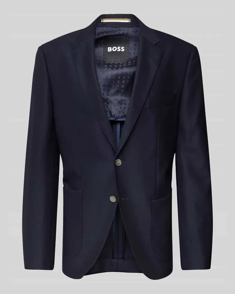 HUGO BOSS Regular Fit Sakko aus Viskose mit Reverskragen Modell 'JANSON Marine