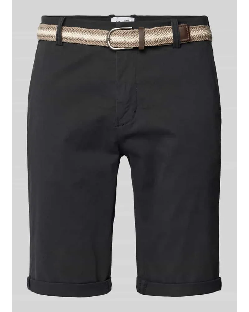 Lindbergh Bermudas mit Gürtel Black