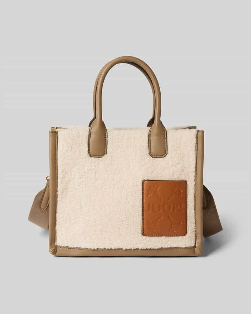 JOOP! Tote Bag mit Label-Patch Modell 'pezza peluche aurelia Stein