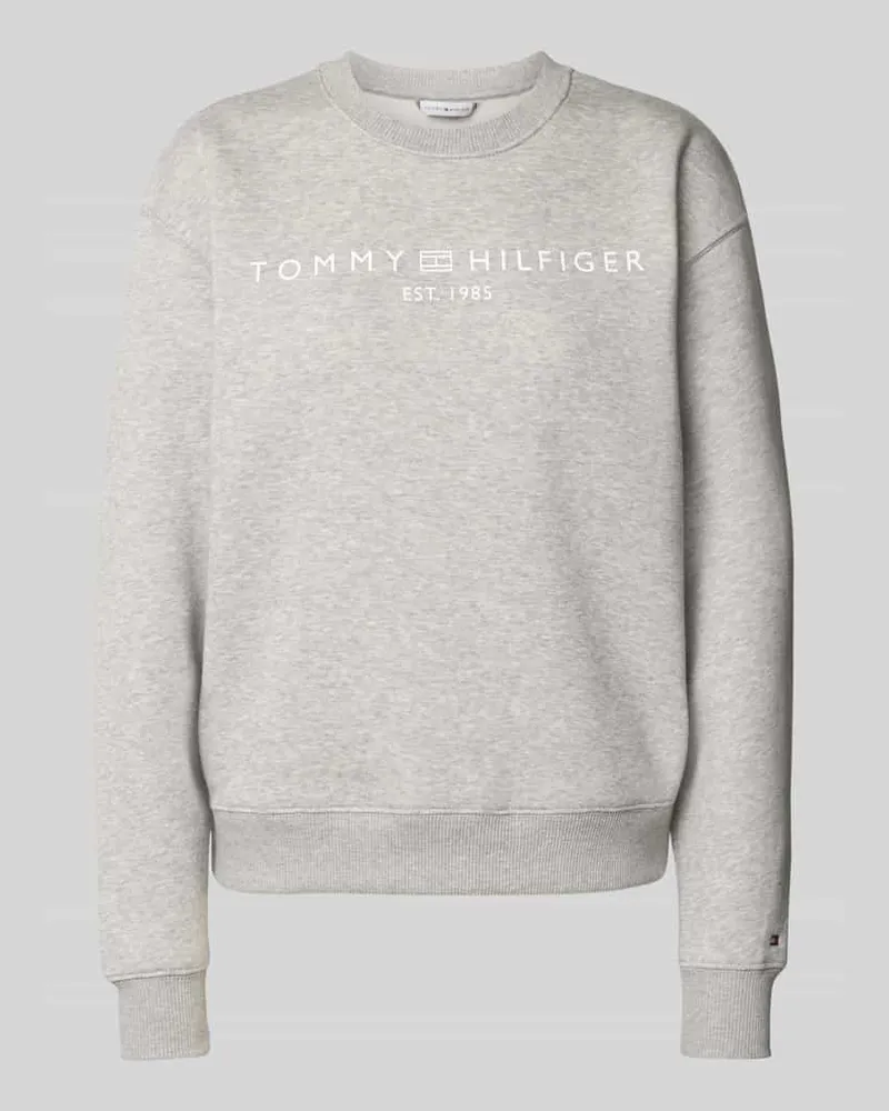 Tommy Hilfiger Relaxed Fit Sweatshirts aus Baumwoll-Mix Hellgrau