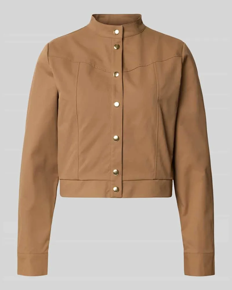 monari Jacke mit Stehkragen und Knopfleiste Camel