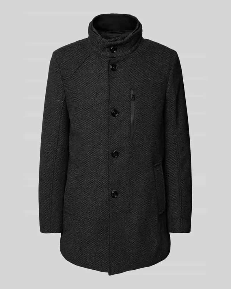 S.Oliver Regular Fit Wollmantel mit herausnehmbarem Einsatz Black