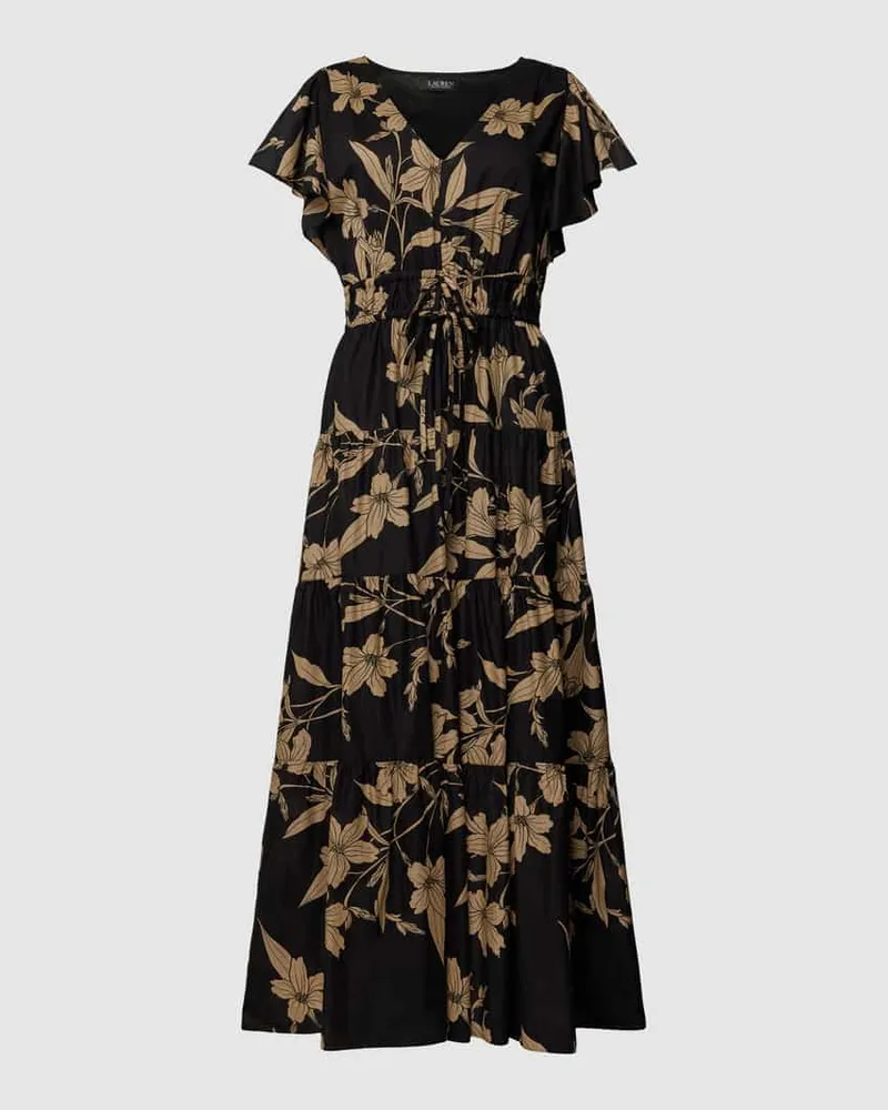 Ralph Lauren Maxikleid mit floralem Allover-Muster Black