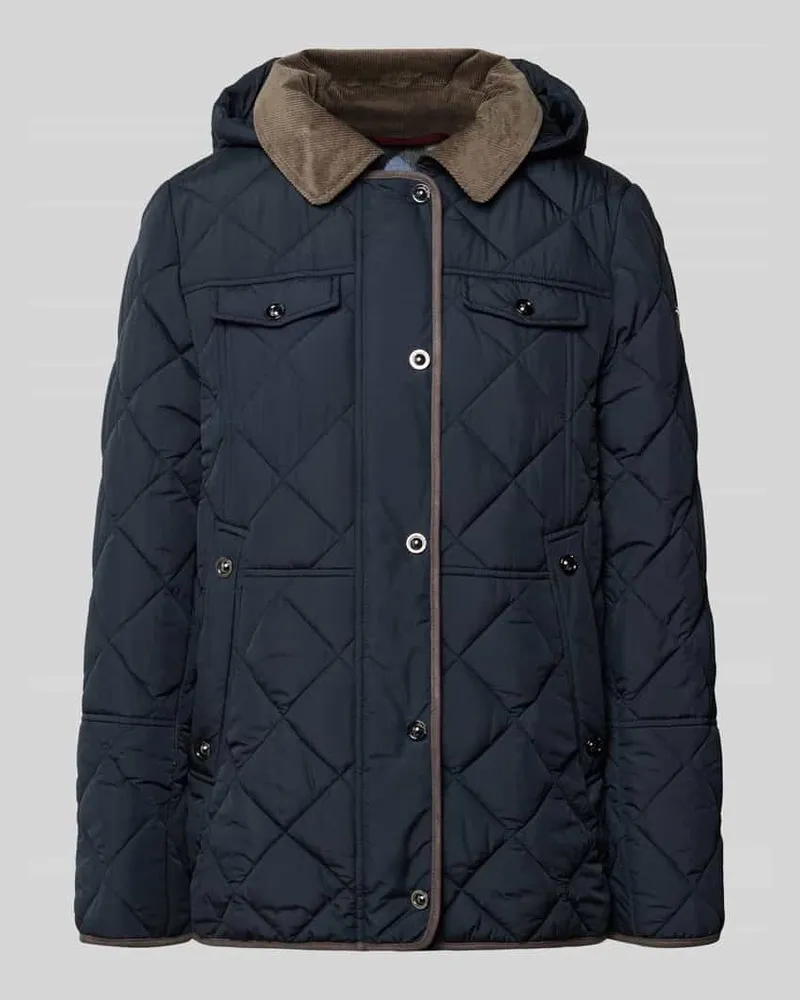 Gil Bret Relaxed Fit Steppjacke mit abnehmbarer Kapuze Marine