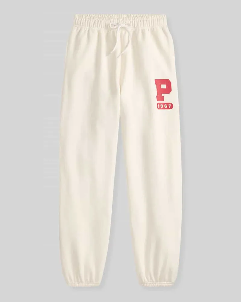 Ralph Lauren Relaxed Fit Sweathose aus Baumwoll-Mix Offwhite