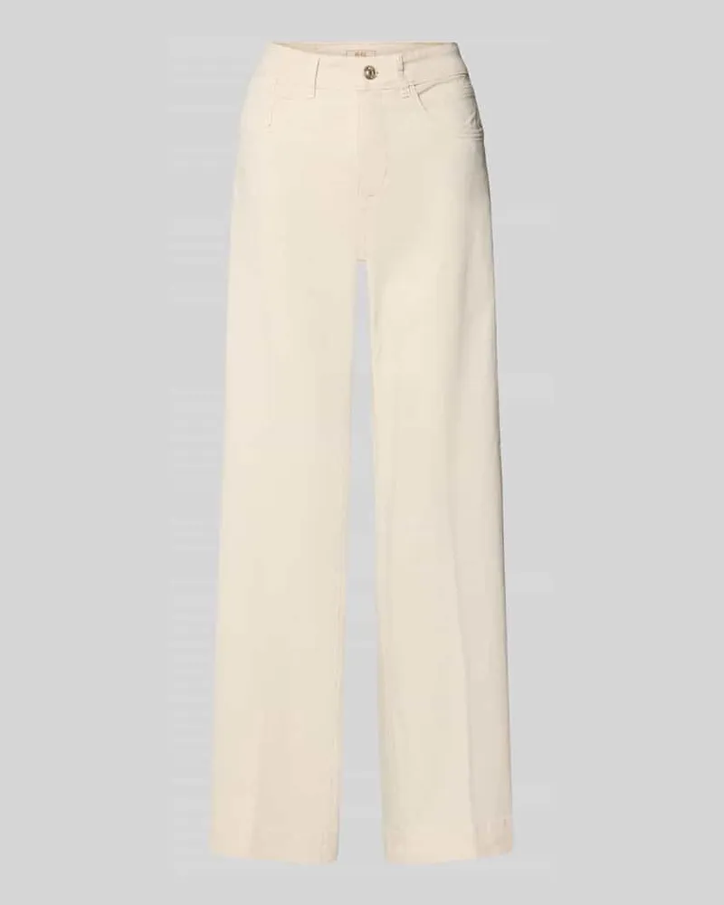 MAC Jeans Wide Fit Stoffhose im 5-Pocket-Design Modell 'Rich Offwhite