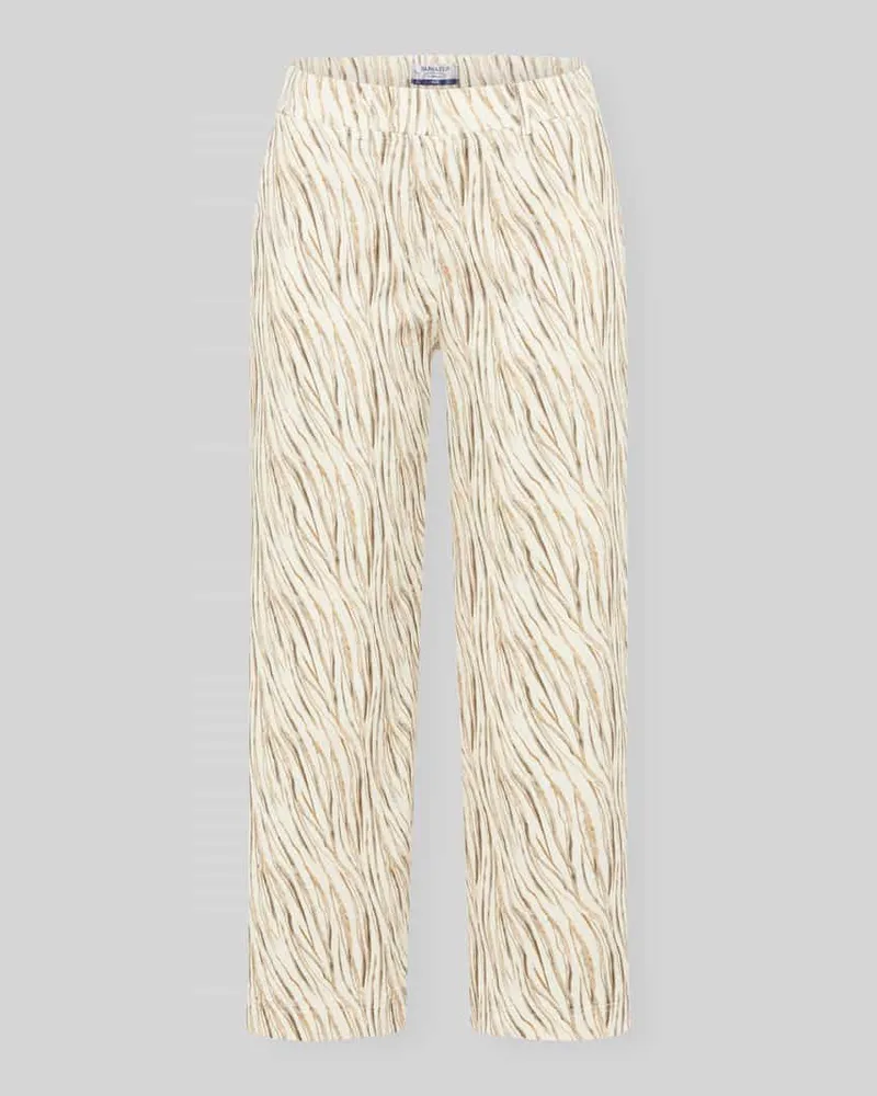 Brax Slim Fit Culotte aus Leinen-Mix Modell 'PAM CULOTTE Ecru