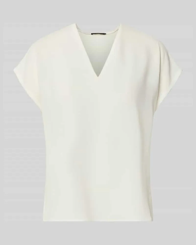 windsor. Regular Fit Bluse mit V-Ausschnitt Offwhite