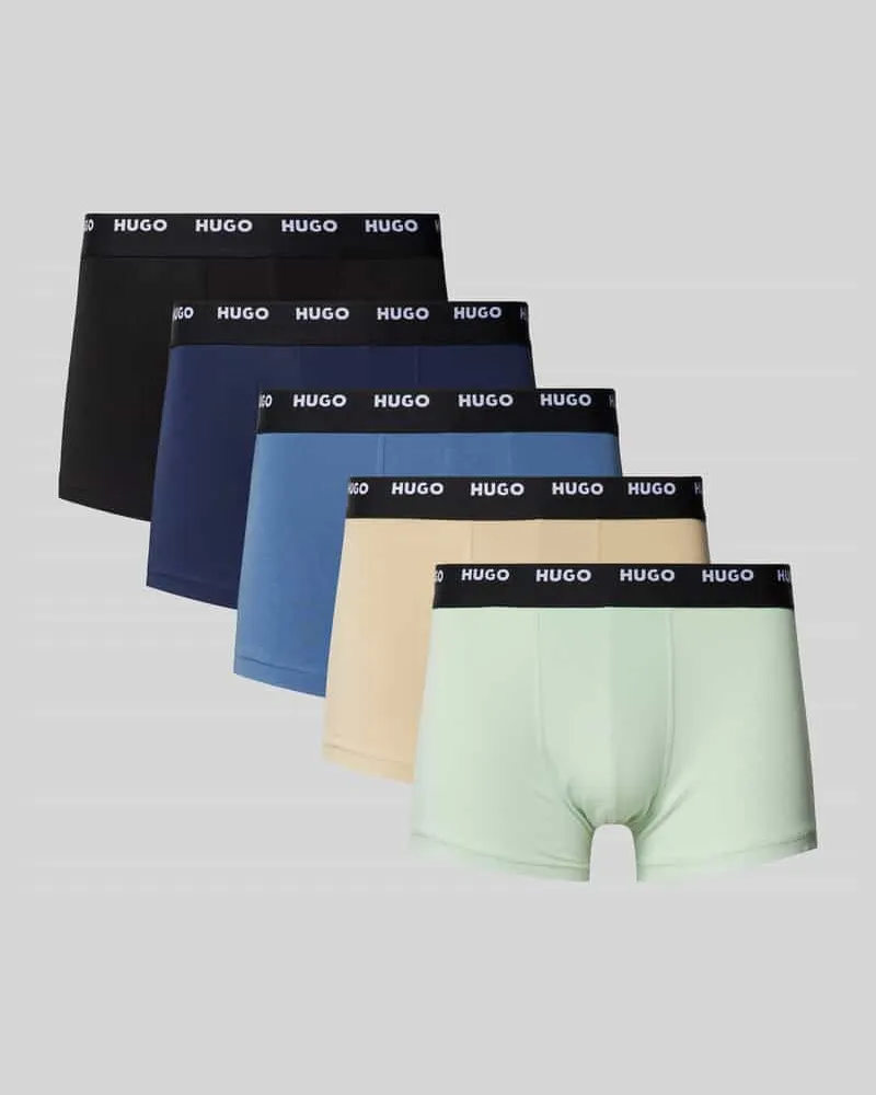 HUGO BOSS Trunks mit elastischem Logo-Bund im 3er-Pack Mint