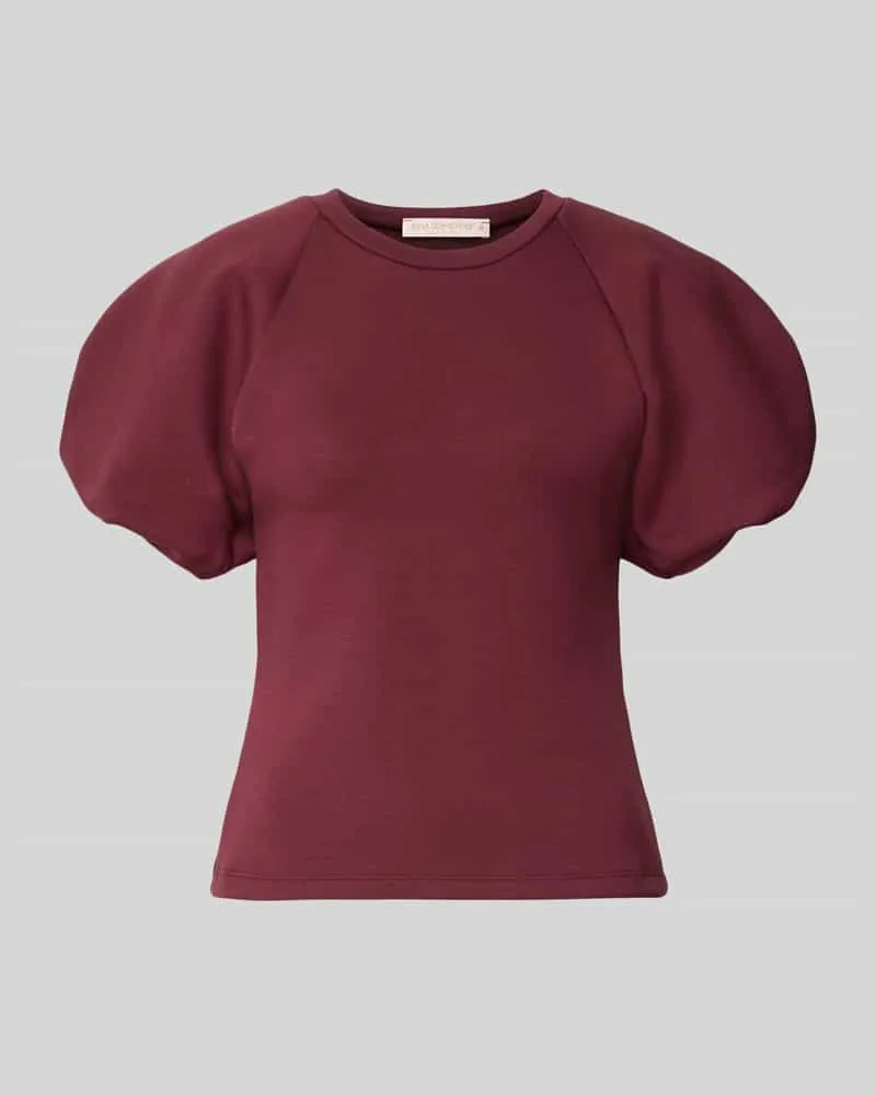 Rinascimento Bluse mit Ballonärmeln Dunkelrot