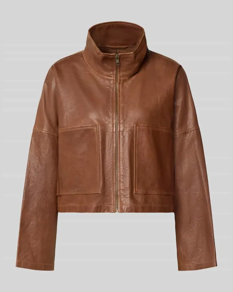 Drykorn Lederjacke mit Reißverschluss Modell 'ELSTOW Camel