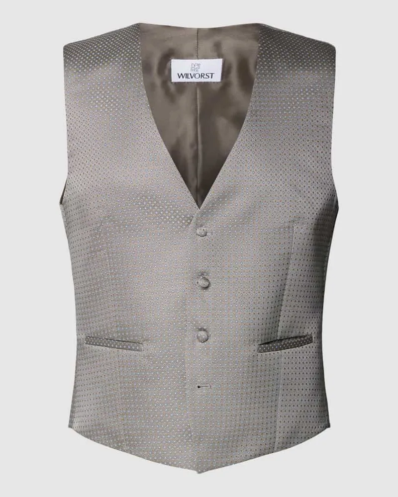 Wilvorst Weste mit Allover-Muster Beige