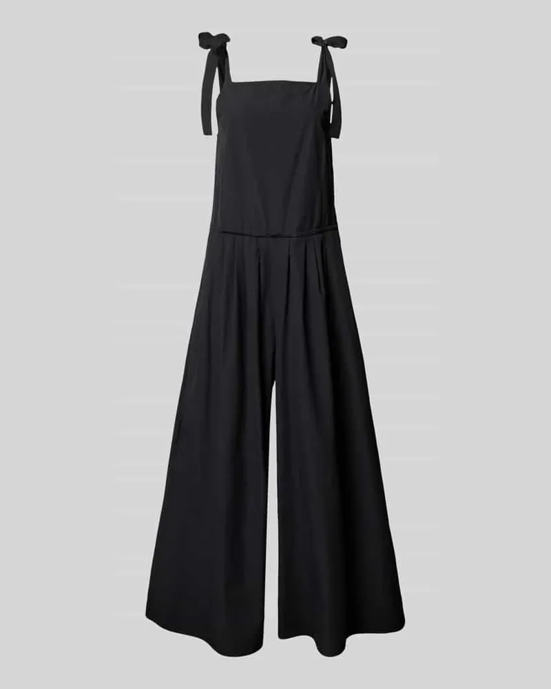 Max Mara Loose Fit Jumpsuit aus reiner Baumwolle Modell 'AGGUATI Black