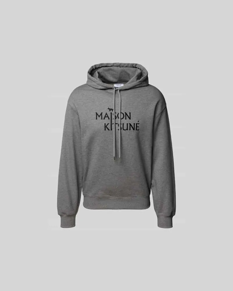 Kitsuné Hoodie aus reiner Baumwolle Anthrazit