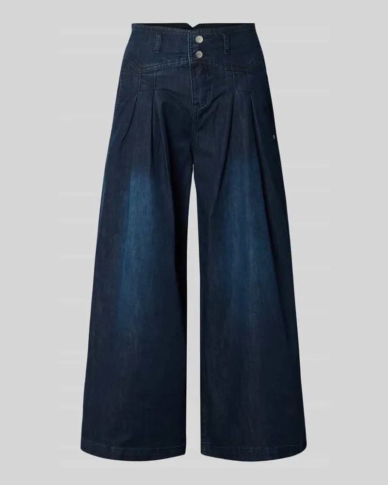 Buena Vista Palazzo-Jeans mit Gesäßtaschen Modell 'Liv Dunkelblau