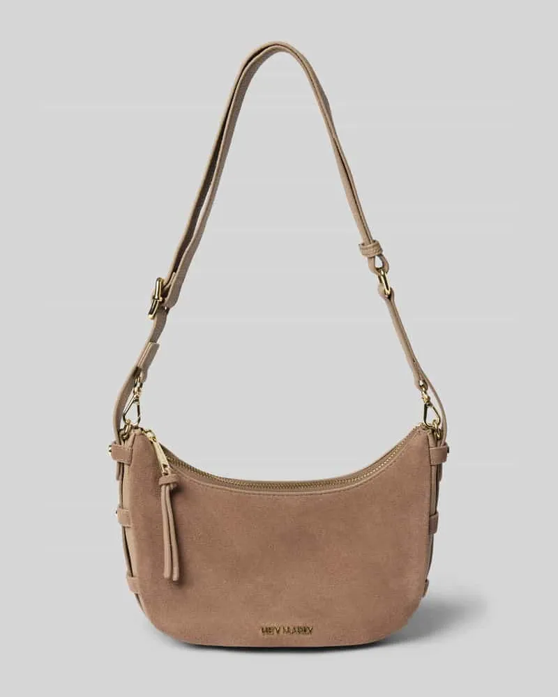 Hey Marly Shoulder Bag aus echtem Kalbsleder Modell 'Lifetime Sister Hellbraun