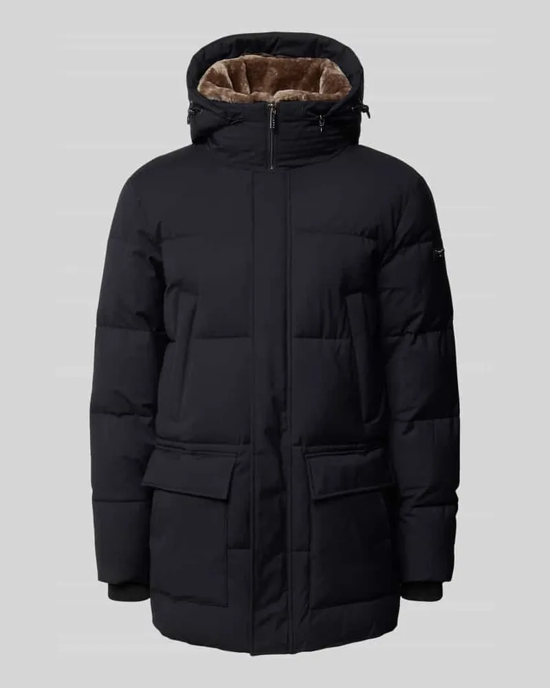Bugatti Regular Fit Jacke aus Viskosemix Marine