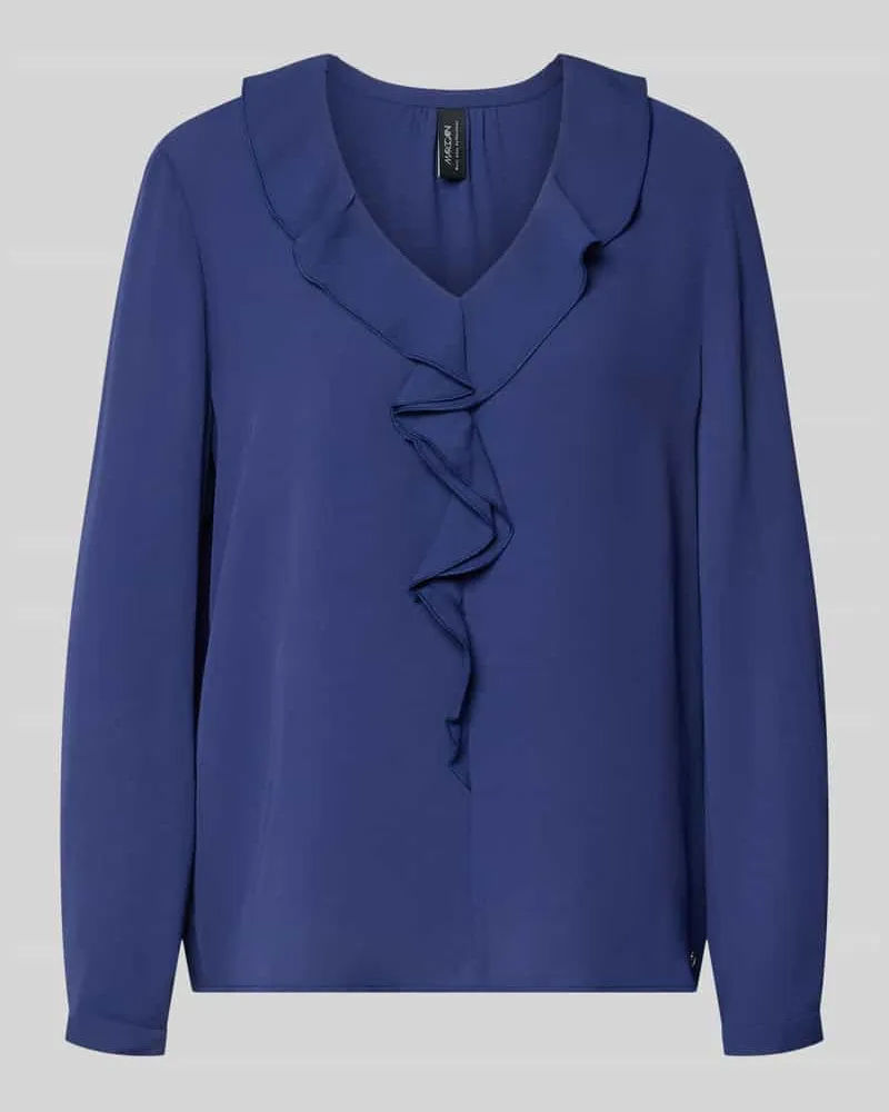 Marc Cain Relaxed Fit Bluse mit Rüschenbesatz Royal