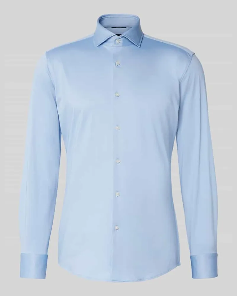 HUGO BOSS Slim Fit Businesshemd aus atmungsaktivem Material Modell 'P-HANK-SPREAD Bleu