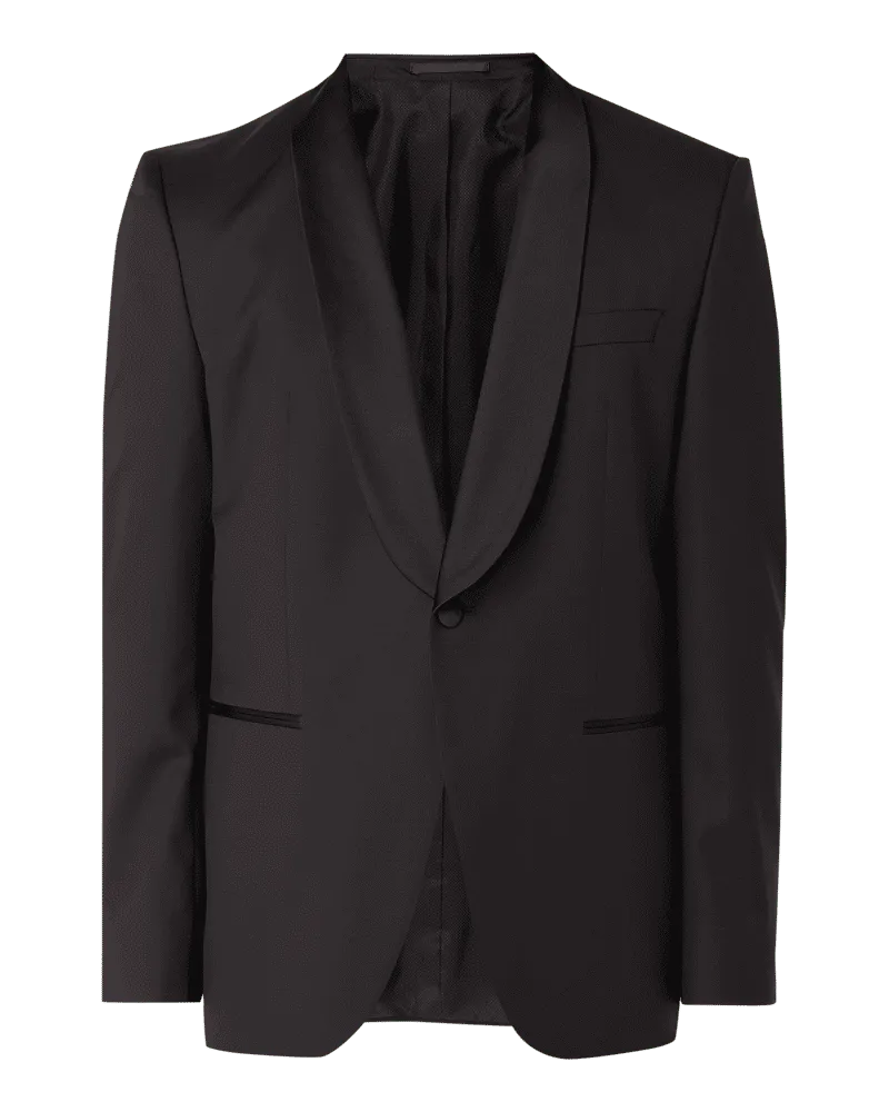 HUGO BOSS Regular Fit Smoking-Jacke aus Schurwolle Black
