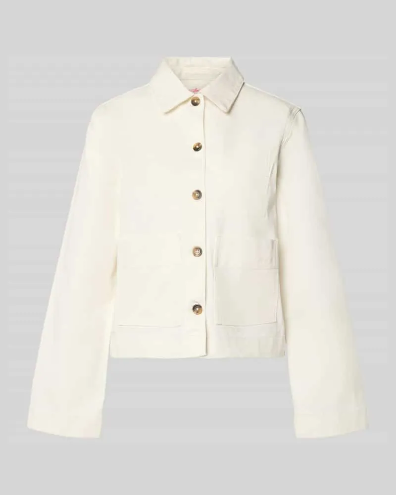 Selected Relaxed Fit Jeansjacke aus Bio-Baumwoll-Mix Modell 'HOTEL AMOUR Offwhite