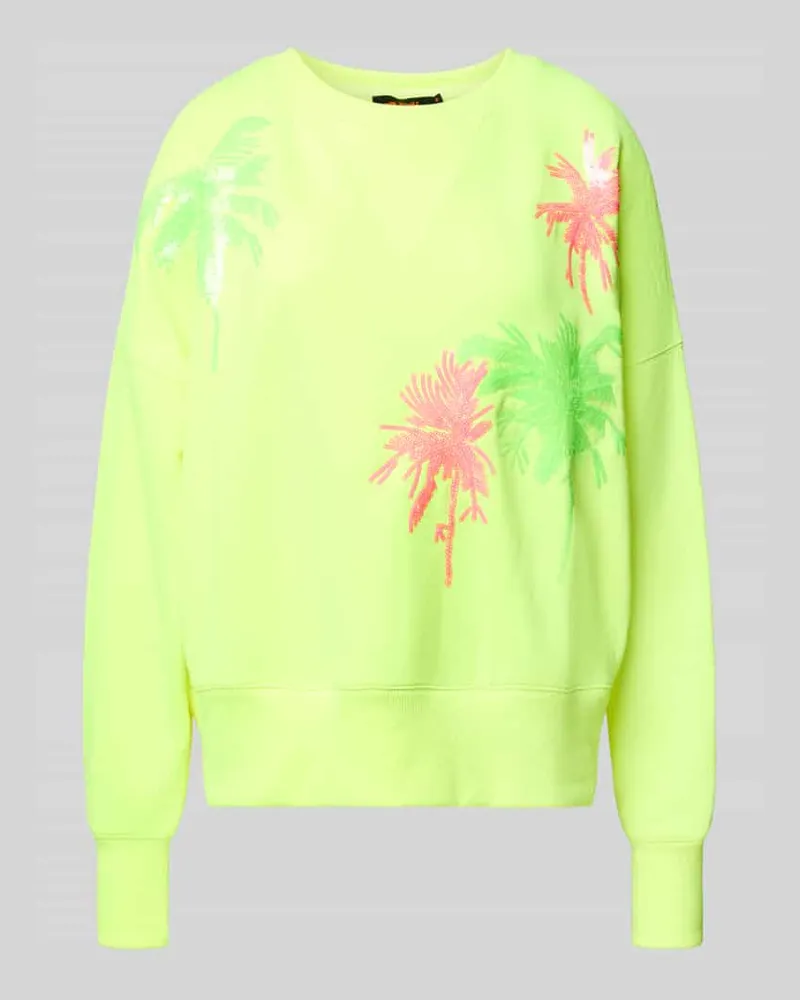 Miss Goodlife Relaxed Fit Sweatshirt mit Rundhalsausschnitt Neon