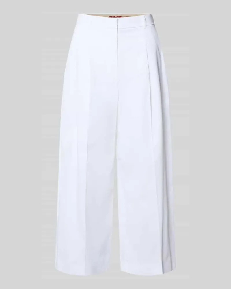 Max Mara Regular Fit Culotte aus Baumwoll-Mix Modell 'TEQUILA Weiss