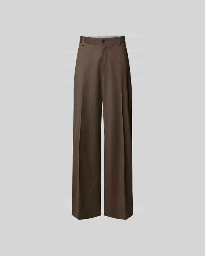 Filippa K Wide Fit Stoffhose aus Woll-Mix Beige