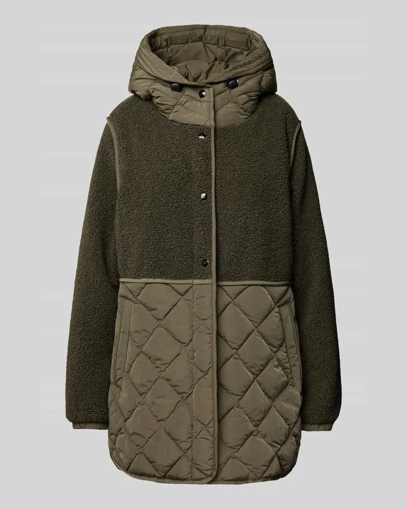 Fuchs Schmitt Steppmantel mit Druckknopfleiste Khaki