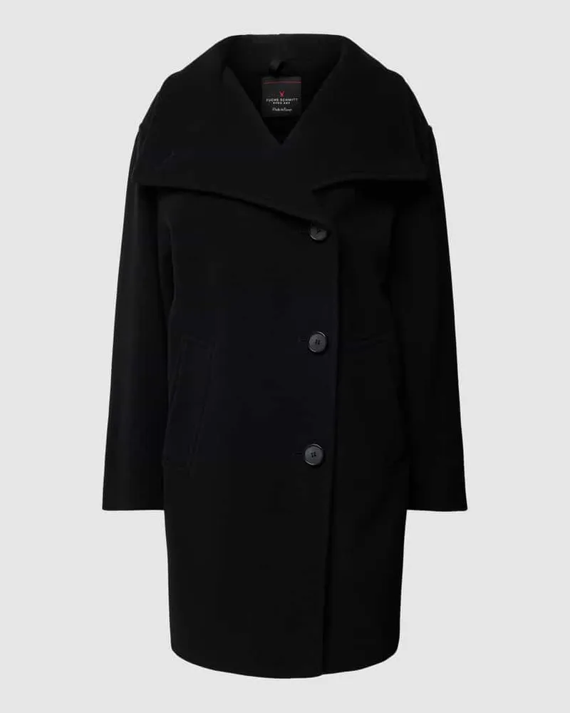 Fuchs Schmitt Wollmantel mit Kaschmir-Anteil Black