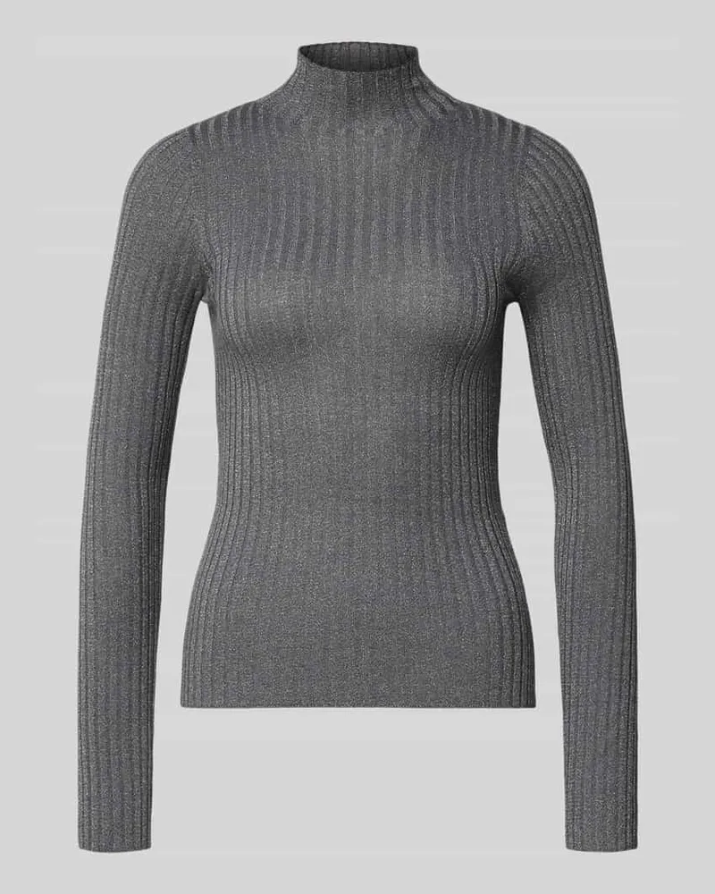 Liu Jo Strickpullover mit Stehkragen Anthrazit