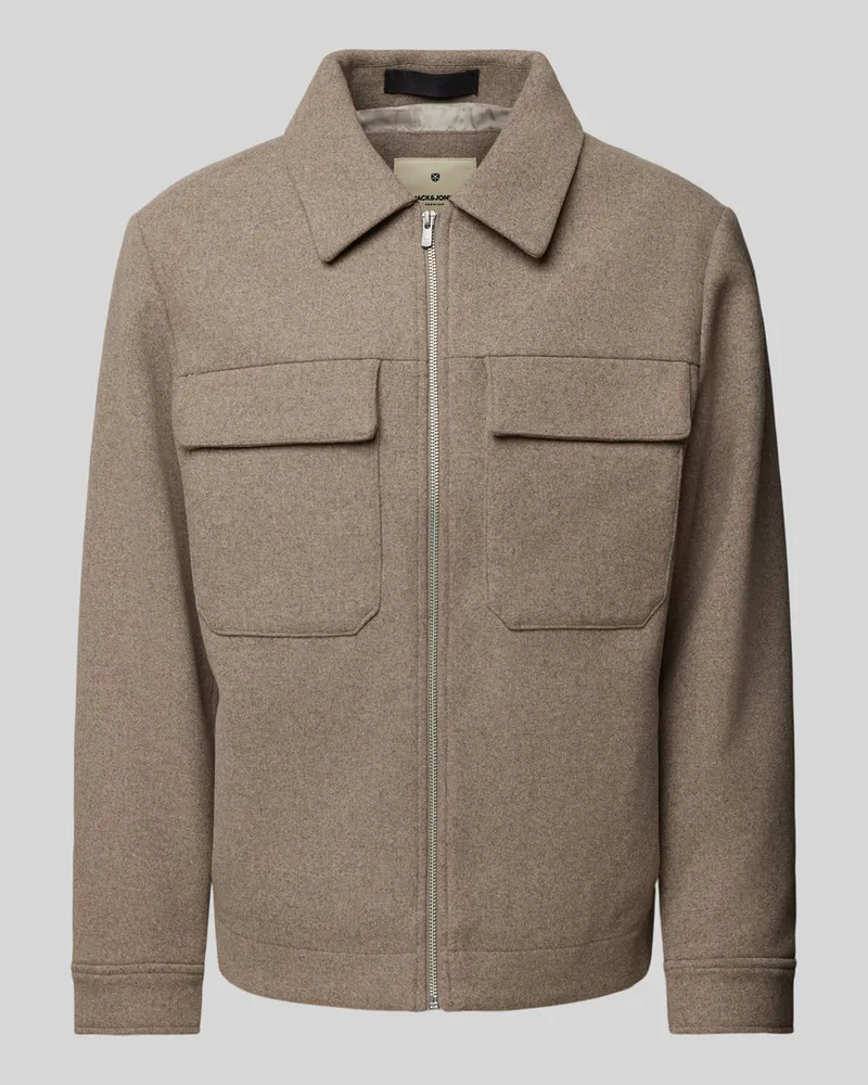 Jack & Jones Jacke mit Kentkragen Modell 'BLURUSSEL Beige