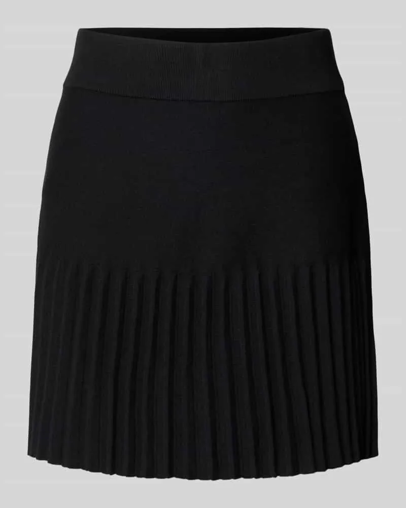Suncoo Strickrock mit Plisseefalten Modell 'FALDA Black
