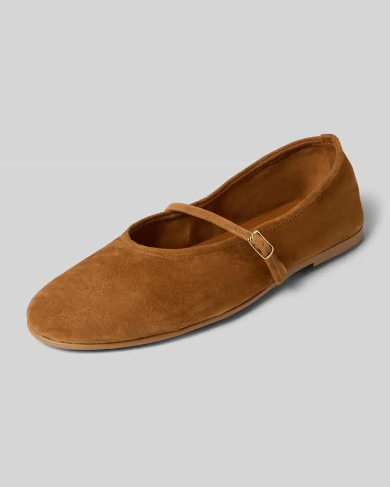 Steve Madden Ballerinas aus Leder mit Riemen Modell 'Besette Dunkelbraun