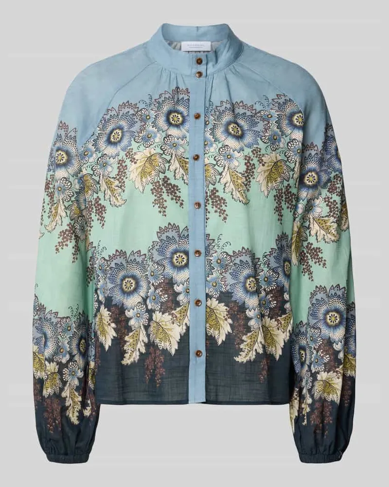 Rich&Royal Relaxed Fit Bluse aus reiner Baumwolle Bleu