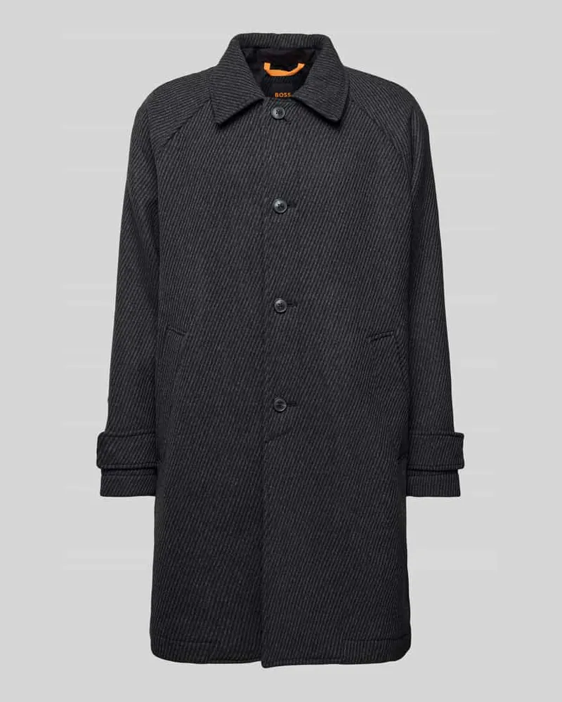HUGO BOSS Mantel mit Knopfleiste Modell 'Ocozy Black