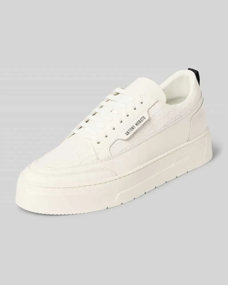 Antony Morato Sneaker aus Leder Modell 'FLINT ANIMAL Weiss